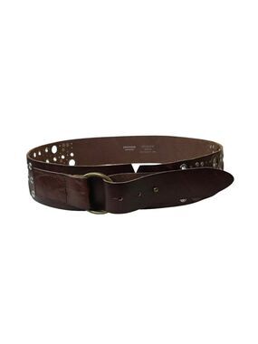 Promod  85 Brown Leather Accent Belt Made In Italy Size S